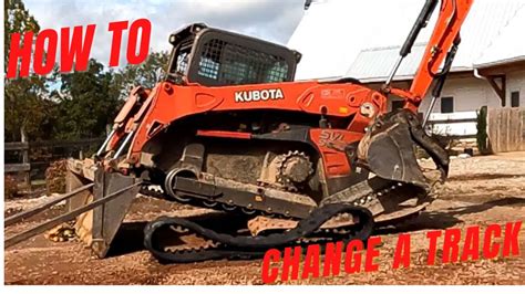 replacing a track on a walk behind skid steer|kubota skid steer track replacement.